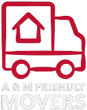 A & m friendly movers logo.
