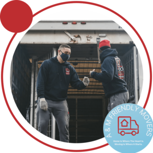 Image of professional A & M Movers in a bedroom