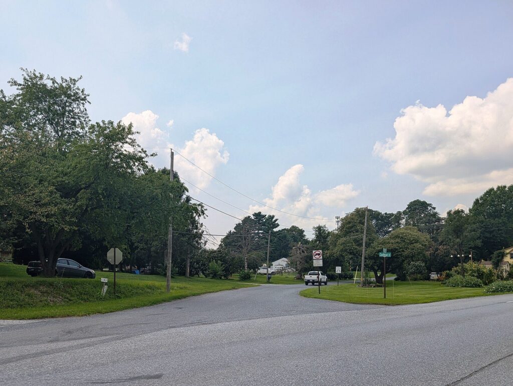 Cochran Street in the village of Cochranville, PA, seen from Route 41