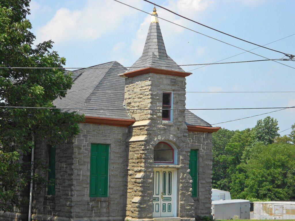 Historic buildings on the 100 block of Main Street in Delta, Pennsylvania