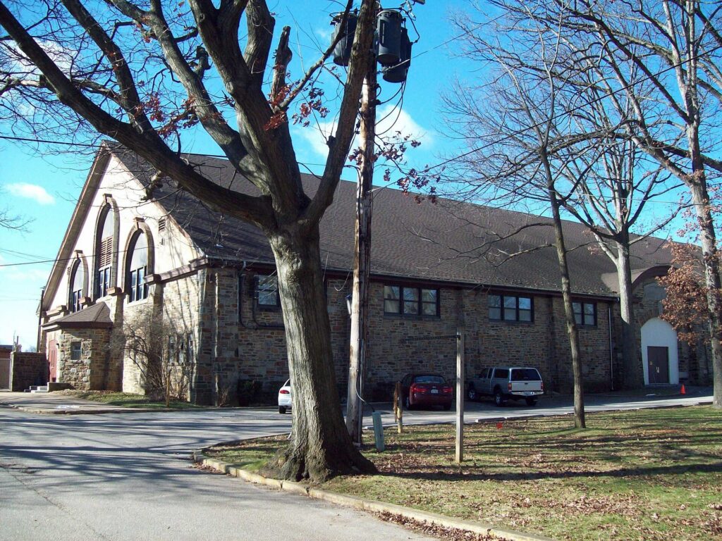 The historic Pikesville Armory on Reisterstown Road in Pikesville, Maryland