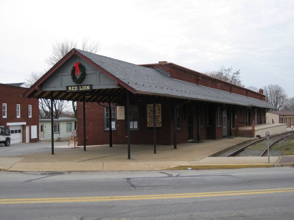 Former Maryland and Pennsylvania Railroad station in Red Lion, Pennsylvania