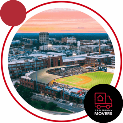 Image of baseball field in Durham, where A & M Friendly Movers provides moving services.